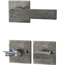 HALC� Dr�ckergarnitur LECH - auf Rosette WC, TS-50, 8/8,5/8, verzinkt schwarz