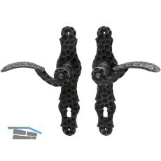 HALC� Dr�ckergarnitur SILL - auf Schild WC 90, 38-45, schwarz lackiert