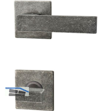 HALC� Dr�ckergarnitur LECH - auf Rosette WC, TS-50, 8 auf 8,5, verzinkt schwarz