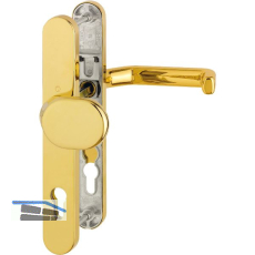 Wechselgarnitur LIVERPOOL - Schmalschild Knopf PZ 77-82, Messing - PVD