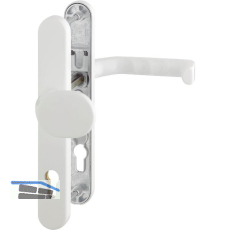 Wechselgarnitur LIVERPOOL - Schmalschild Knopf PZ, wei� RAL 9016