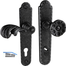 Sicherheits-Wechselgarnitur TUX PZ92, links, verzinkt schwarz passiviert