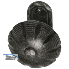 HALC� T�rknopf fest vernietet in Zierrosette oval, verzinkt schwarz passiviert