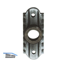 SCH�SSWENDER Dr�ckerrosette - 28 x 70 mm, Ansatz 18 mm, schwarz passiviert