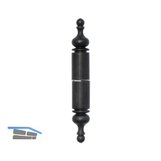 Aufsteck-Zierh�lsen, 16 mm, Schmiedeeisen verzinkt geschw�rzt