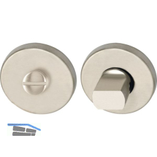 MARCHESI WC - Rosette � 50, H: 7 mm, Schlitzkopf u. Drehknopf, Edelstahl matt