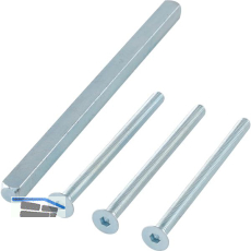 GRUNDMANN SH-Befestigungsset, Dr�ckerstift u. Schrauben,TS 40-44,Stahl verzinkt