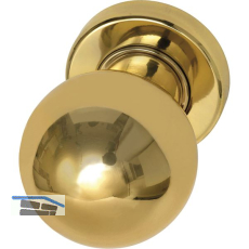 MARCHESI FH T�rknopf Kugelform - auf Rosette, � 50 mm fest, Messing poliert