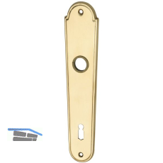 MARCHESI Langschild L�FFELFORM/POSTHORN - BB 90, Messing poliert