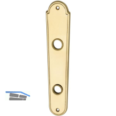 MARCHESI Langschild L�FFELFORM/POSTHORN - WC 90, Messing poliert