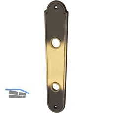 MARCHESI Langschild L�FFELFORM/POSTHORN - WC 90, Messing patiniert