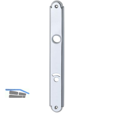 Langschild ALT - WIEN, WC 90, f�r Not�ffner, Messing verchromt