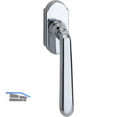 GRUNDMANN Fenstergriff ALT - WIEN 904HA, VK 7x35, m Rast., Messing verchromt