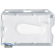 IDENTA Kartenhalter Querformat mit Einschubhilfe 85x54 mm transparent