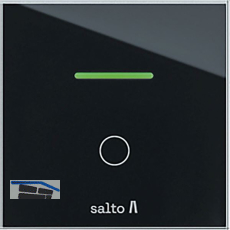 SALTO Wandleser Glas Mifare XS4 90 x 90 x 30 mm Glas 4 mm schwarz