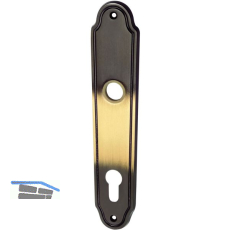 MARCHESI Langschild K�LN/L�FFELFORM - PZ 88, Messing patiniert