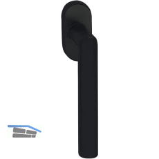MARCHESI Fenstergriff GEHRUNG, Rastung, 7 x 42 mm, Edelstahl schwarz matt
