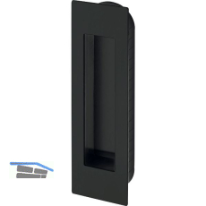 MARCHESI Schiebet�rmuschel eckig, 155 x 45 x 2 mm, Edelstahl schwarz