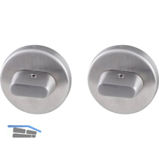 MARCHESI WC-Rosette beiseitig mit Drehknopf, Edelstahl matt