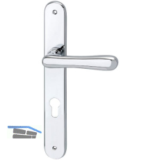 Haust�rdr�ckergt. ELEGANT 22 - auf Langschild PZ88, Messing verchromt