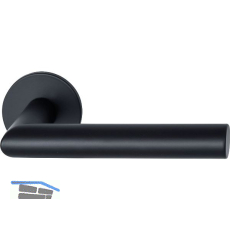 MARCHESI Dr�ckerpaar GEHRUNG, T�rst�rke 38-45 mm,Edelstahl schwarz matt