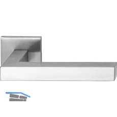 MARCHESI Dr�ckerpaar SQUARE auf Flachrosette, Edelstahl matt