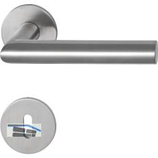 MARCHESI Dr�ckergarnitur GEHRUNG auf Flachrosette BB, Edelstahl matt