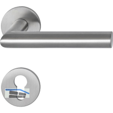 MARCHESI Dr�ckergarnitur GEHRUNG auf Flachrosette PZ, Edelstahl matt