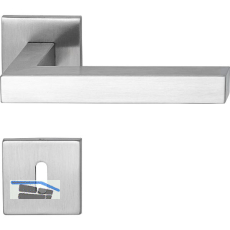 MARCHESI Dr�ckergarnitur SQUARE auf Flachrosette BB, Edelstahl matt