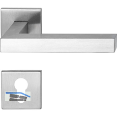 MARCHESI Dr�ckergarnitur SQUARE auf Flachrosette PZ, Edelstahl matt