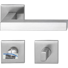 MARCHESI Dr�ckergarnitur SQUARE auf Flachrosette WC, Edelstahl matt