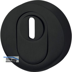 SOLIDO Zylinderrosette au�en rund, Kernziehschutz, schwarz pulverbeschichtet