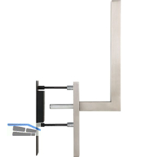 MARCHESI Hebeschiebegarnitur MALM� mit Muschelgriff, Edelstahl matt