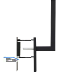 MARCHESI Hebeschiebegarnitur MALM� mit Muschelgriff, Edelstahl schwarz matt