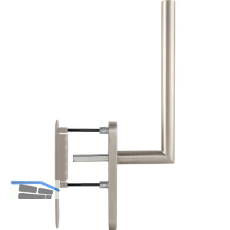 MARCHESI Hebeschiebegarnitur GEHRUNG mit Muschelgriff, Edelstahl matt