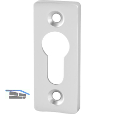 Zylinderrosette PZ eckig 28 x 70 mm, Edelstahl matt