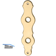 MARCHESI Langschild L�FFELFORM - WC 90, Messing poliert