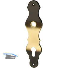 MARCHESI Langschild L�FFELFORM - PZ 88, Messing patiniert