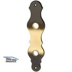 MARCHESI Langschild L�FFELFORM - WC 90, Messing patiniert