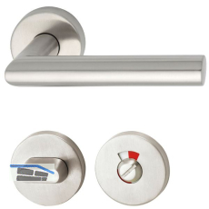 MARCHESI Dr�ckergarnitur GEHRUNG WC - rot/wei�, mit St�tznocken, Edelstahl matt