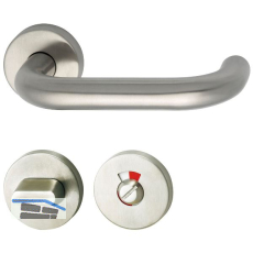 MARCHESI Dr�ckergarnitur HARMONIE - auf Rosette WC, 38 - 45, Edelstahl, rot wei�