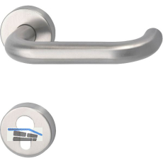 FH-Dr�ckergarnitur HARMONIE - auf Rosette PZ, 38 - 45, Edelstahl matt