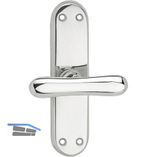 MARCHESI Fenstergriff ELEGANT - sichtbar geschraubt, Messing verchromt