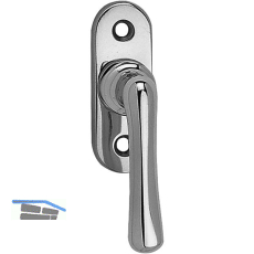 MARCHESI Fenstergriff ELEGANT - sichtbar geschraubt, 7x35, Messing verchromt