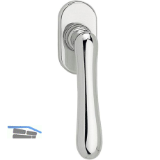 MARCHESI Fenstergriff ELEGANT - verdeckt geschr., 7 x 35 mm, Mess. verchr.