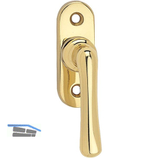 MARCHESI Fenstergriff ELEGANT - sichtbar geschraubt, 22 x 65, Messing poliert