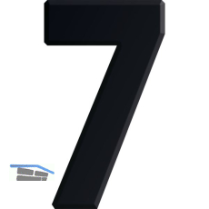 Ziffer selbstklebend, Type 7, H�he 30 mm, Aluminium schwarz eloxiert
