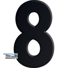 Ziffer selbstklebend, Type 8, H�he 30 mm, Aluminium schwarz eloxiert