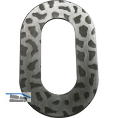 Hausnummer 0 - H�he 120 mm, Schmiedeeisen schwarz verzinkt