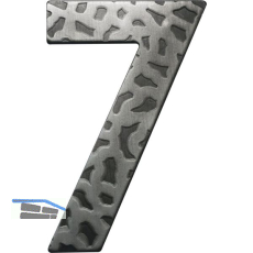 Hausnummer 7 - H�he 120 mm, Schmiedeeisen schwarz verzinkt